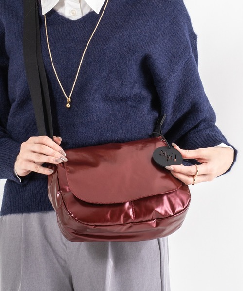 Jack Gomme（ジャックゴム）の「【JACK GOMME】ショルダーバッグ メッセンジャーバッグ　NICO Sac besace（ショルダーバッグ・レディース・アイボリー/ブラック/シルバー/モカ/オリーブ/インディゴブルー/ワインレッド・FREE）」の6枚目の写真