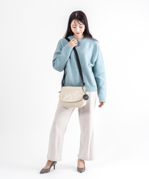 Jack Gomme（ジャックゴム）の「【JACK GOMME】ショルダーバッグ メッセンジャーバッグ　NICO Sac besace（ショルダーバッグ・レディース・アイボリー/ブラック/シルバー/モカ/オリーブ/インディゴブルー/ワインレッド・FREE）」の14枚目の写真