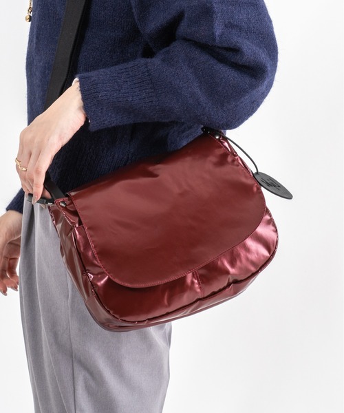 Jack Gomme(ジャックゴム)の「【JACK GOMME】ショルダーバッグ メッセンジャーバッグ NICO Sac besace(ショルダーバッグ・レディース・アイボリー/ブラック/シルバー/モカ/オリーブ/インディゴブルー/ワインレッド/ブルー/カーキ/シャンパン・FREE)」の22枚目の写真