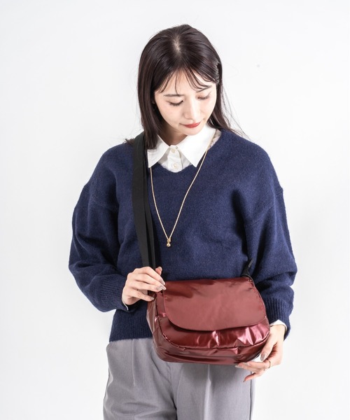 Jack Gomme(ジャックゴム)の「【JACK GOMME】ショルダーバッグ メッセンジャーバッグ NICO Sac besace(ショルダーバッグ・レディース・アイボリー/ブラック/シルバー/モカ/オリーブ/インディゴブルー/ワインレッド/ブルー/カーキ/シャンパン・FREE)」の21枚目の写真