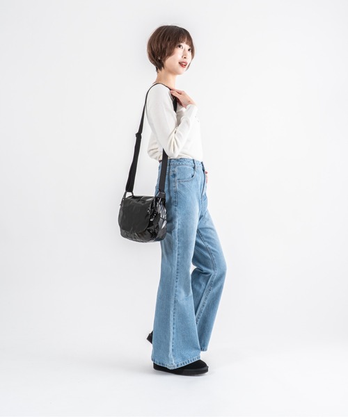 Jack Gomme（ジャックゴム）の「【JACK GOMME】ショルダーバッグ メッセンジャーバッグ　NICO Sac besace（ショルダーバッグ・レディース・アイボリー/ブラック/シルバー/モカ/オリーブ/インディゴブルー/ワインレッド・FREE）」の19枚目の写真