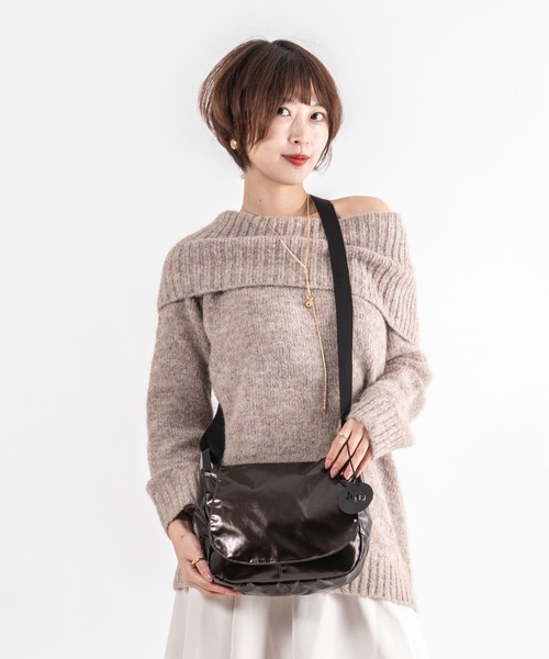 Jack Gomme（ジャックゴム）の「【JACK GOMME】ショルダーバッグ メッセンジャーバッグ　NICO Sac besace（ショルダーバッグ・レディース・アイボリー/ブラック/シルバー/モカ/オリーブ/インディゴブルー/ワインレッド・FREE）」の21枚目の写真