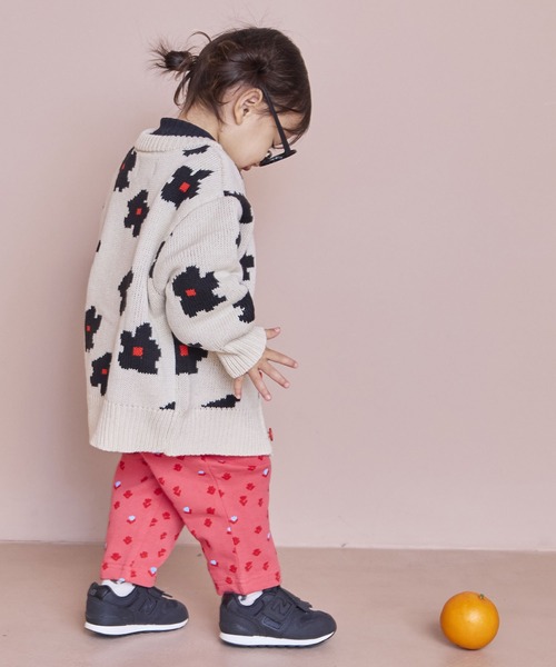 MARKEY'S(マーキーズ)の「Wジャガードニットカーディガン(ニット/セーター・キッズ・ネイビー/ホワイト系その他/マルチ/ブラウン系その他・S/M/L/LL)」の1枚目の写真