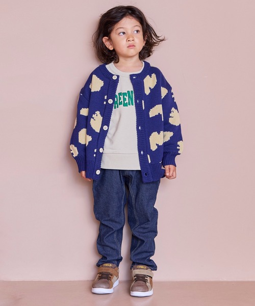 MARKEY'S(マーキーズ)の「Wジャガードニットカーディガン(ニット/セーター・キッズ・ネイビー/ホワイト系その他/マルチ/ブラウン系その他・S/M/L/LL)」の16枚目の写真