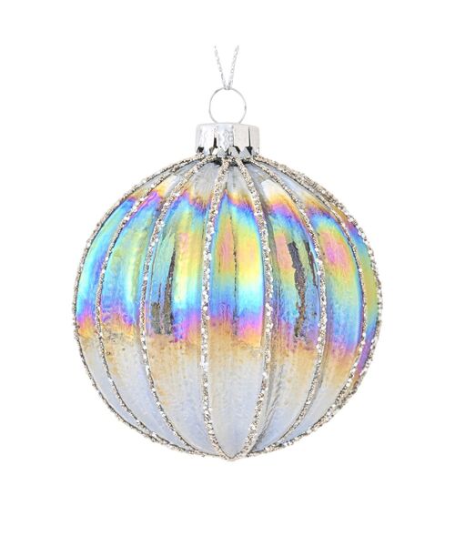 セール】ガラスオーナメント オーロラ ストライプ（インテリア雑貨