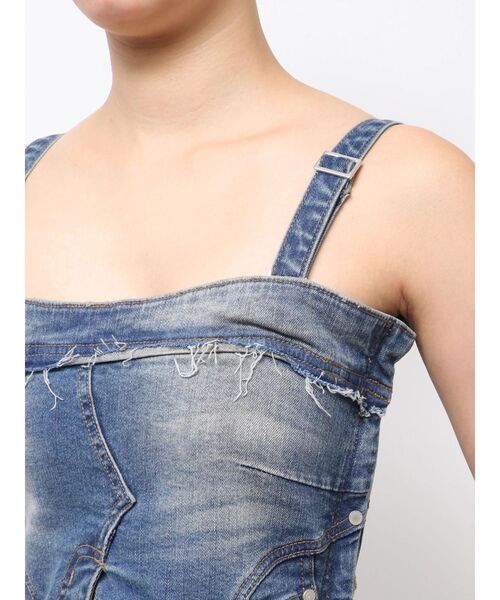 EMODA（エモダ）の「デニムキャミサロペット（サロペット/オーバーオール・レディース・ブラック/ライトブルー/インディゴブルー/ブラウン・SMALL/MEDIUM）」の20枚目の写真