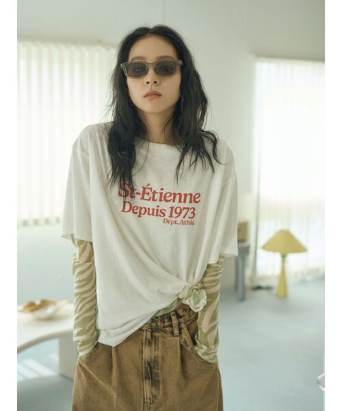 Ungrid（アングリッド）の「ゼブラ柄シアーチュールロングスリーブTee（Tシャツ/カットソー・レディース・ブラック/グリーン系その他・FREE）」の4枚目の写真