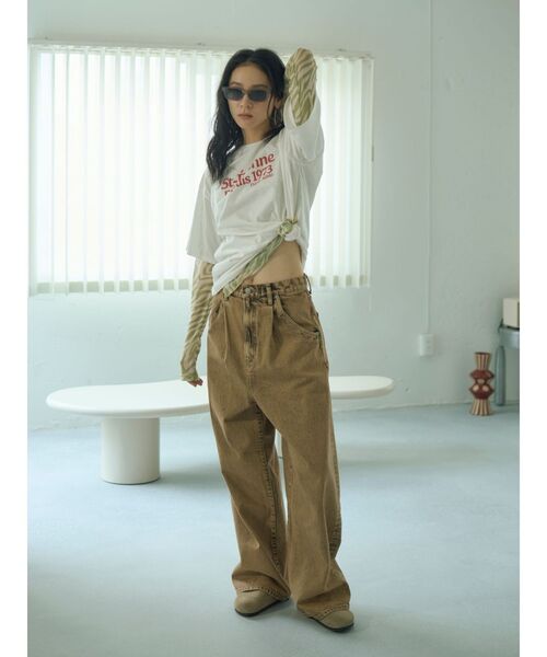 Ungrid（アングリッド）の「ゼブラ柄シアーチュールロングスリーブTee（Tシャツ/カットソー・レディース・ブラック/グリーン系その他・FREE）」の7枚目の写真