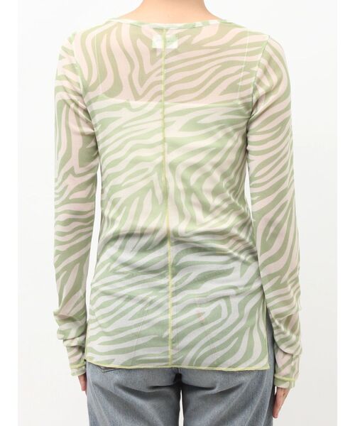 Ungrid（アングリッド）の「ゼブラ柄シアーチュールロングスリーブTee（Tシャツ/カットソー・レディース・ブラック/グリーン系その他・FREE）」の18枚目の写真