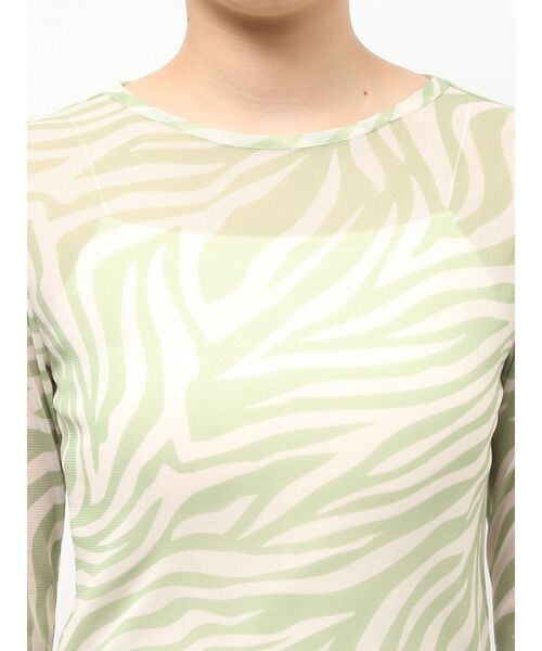 Ungrid（アングリッド）の「ゼブラ柄シアーチュールロングスリーブTee（Tシャツ/カットソー・レディース・ブラック/グリーン系その他・FREE）」の19枚目の写真