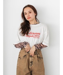 Ungrid | ゼブラ柄シアーチュールロングスリーブTee(Tシャツ/カットソー)