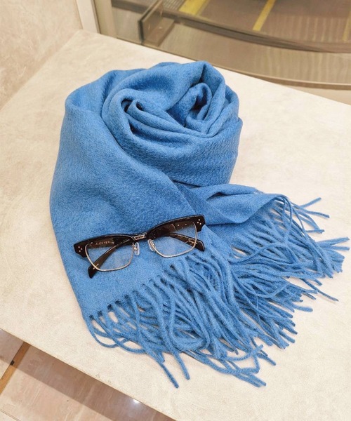 Scrap Book（スクラップブック）の「【Scrap Book】ウールマフラー（マフラー・レディース・ブラウン/ブルー・FREE）」の2枚目の写真