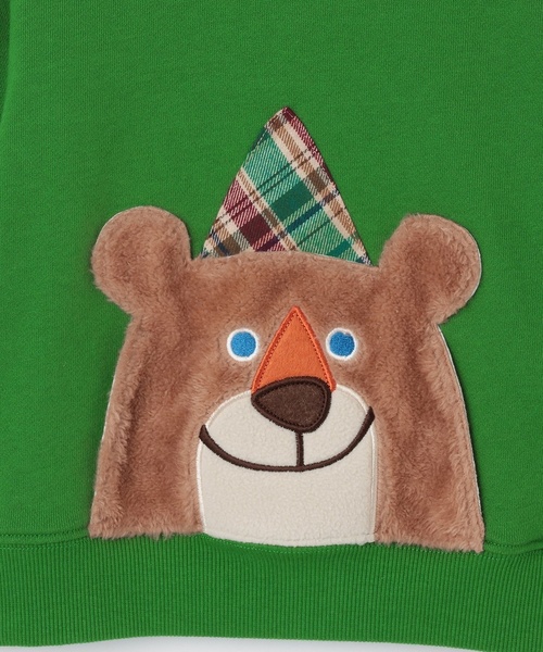kladskap（クレードスコープ）の「【コロボックル】クマトレーナー（スウェット・キッズ・アイボリー/モスグリーン・80ｃｍ/90cm/100cm/110cm/120cm）」の17枚目の写真