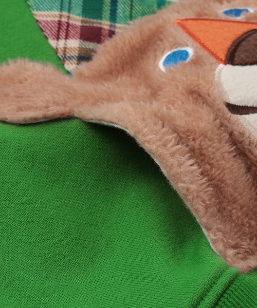 kladskap（クレードスコープ）の「【コロボックル】クマトレーナー（スウェット・キッズ・アイボリー/モスグリーン・80ｃｍ/90cm/100cm/110cm/120cm）」の16枚目の写真