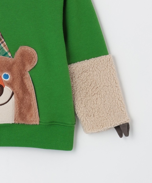 kladskap（クレードスコープ）の「【コロボックル】クマトレーナー（スウェット・キッズ・アイボリー/モスグリーン・80ｃｍ/90cm/100cm/110cm/120cm）」の15枚目の写真