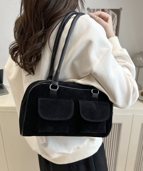Miniministore(ミニミニストア)の「ショルダーバッグ ハンドバッグスエード調(ショルダーバッグ・レディース・ブラック/ベージュ/ブラウン・FREE)」の2枚目の写真