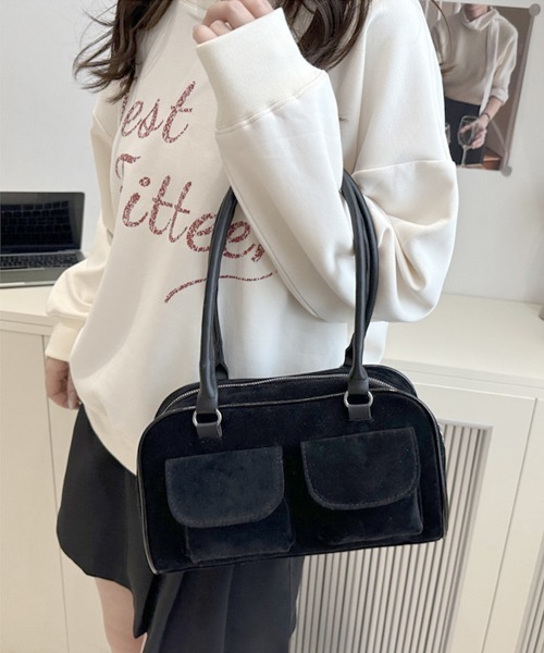 Miniministore(ミニミニストア)の「ショルダーバッグ ハンドバッグスエード調(ショルダーバッグ・レディース・ブラック/ベージュ/ブラウン・FREE)」の7枚目の写真