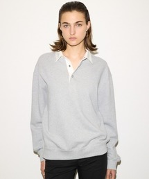 THROW by SLY（スローバイスライ）の「THROW OVER SW POLO TOPS オーバー スウェット ポロ トップス 秋服 冬服 トレーナー（スウェット）」