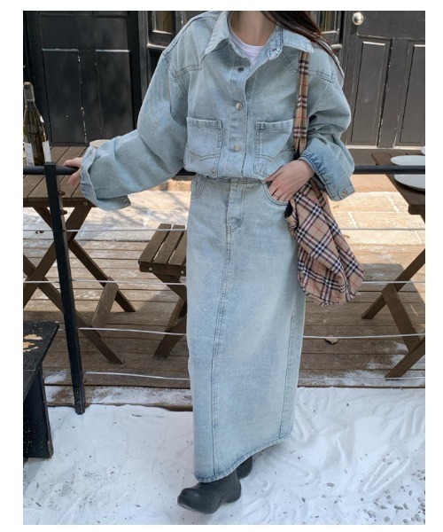 デニムシャツスカートセットアップ（セットアップ）｜FAVORITO