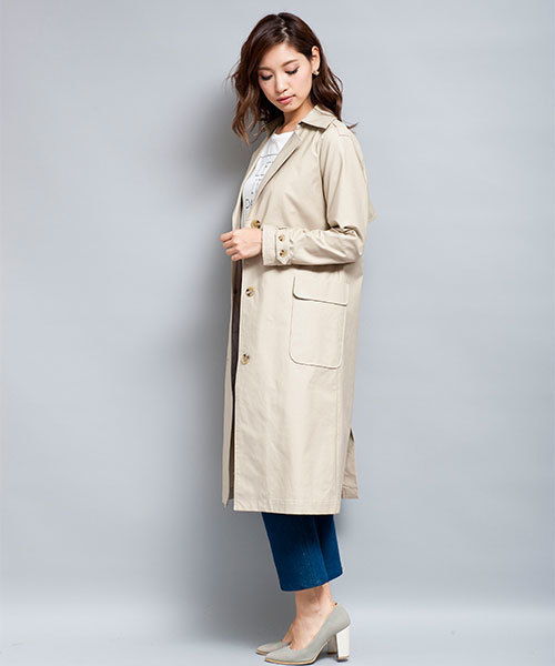 MILLION CARATS（ミリオンカラッツ）の「カラートレンチコート（トレンチコート・レディース・ライトピンク/ベージュ・SMALL/MEDIUM）」の4枚目の写真