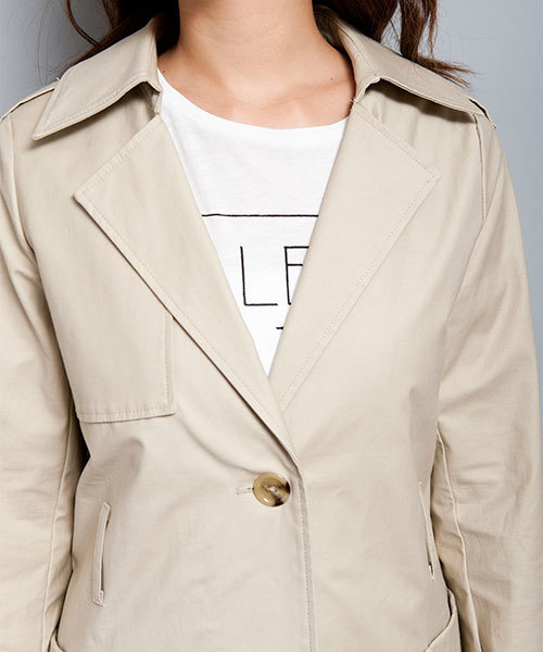 MILLION CARATS（ミリオンカラッツ）の「カラートレンチコート（トレンチコート・レディース・ライトピンク/ベージュ・SMALL/MEDIUM）」の6枚目の写真