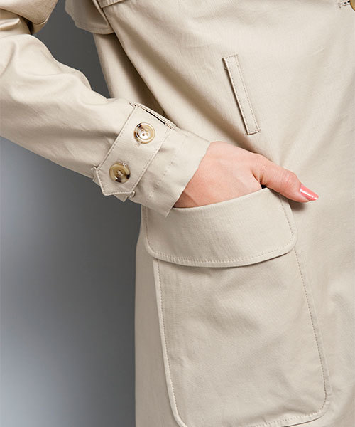 MILLION CARATS（ミリオンカラッツ）の「カラートレンチコート（トレンチコート・レディース・ライトピンク/ベージュ・SMALL/MEDIUM）」の7枚目の写真