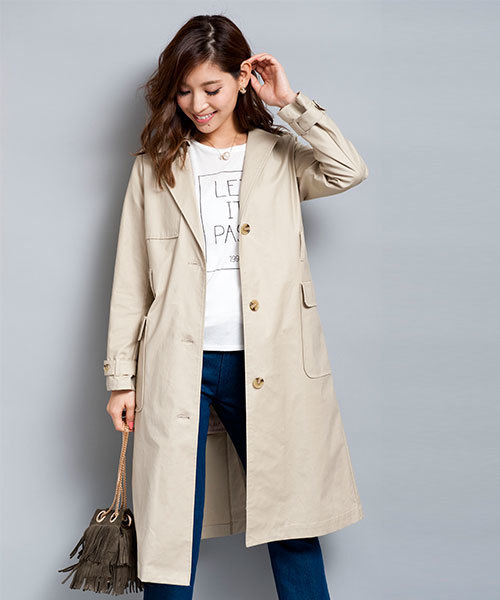 MILLION CARATS（ミリオンカラッツ）の「カラートレンチコート（トレンチコート・レディース・ライトピンク/ベージュ・SMALL/MEDIUM）」の13枚目の写真