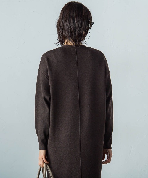 LAUTREAMONT(ロートレアモン)の「【WEB限定】Vネックニットワンピース≪丈長めあり/手洗い可能≫(ワンピース・レディース・ネイビー/ブラウン/ブルー/チャコールグレー/ブラック・9号/11号)」の14枚目の写真