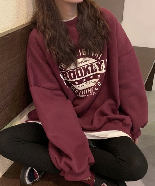 Flugge（フラッジー）の「カジュアルロゴプリントスウェット（スウェット・レディース・レッド/ダークグレー/グレー・LARGE/MEDIUM）」の6枚目の写真