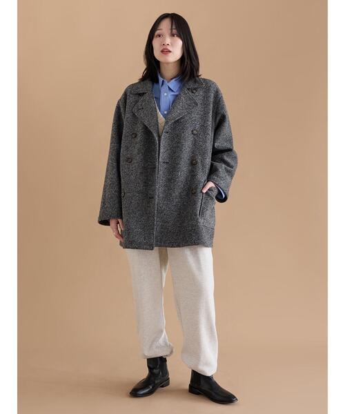 sm2rhythm（サマンサモスモスリズム）の「ダブルミドルコート（その他アウター・レディース・グレー/キャメル・F）」の5枚目の写真