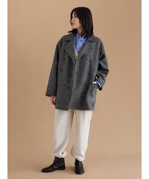 sm2rhythm（サマンサモスモスリズム）の「ダブルミドルコート（その他アウター・レディース・グレー/キャメル・F）」の6枚目の写真