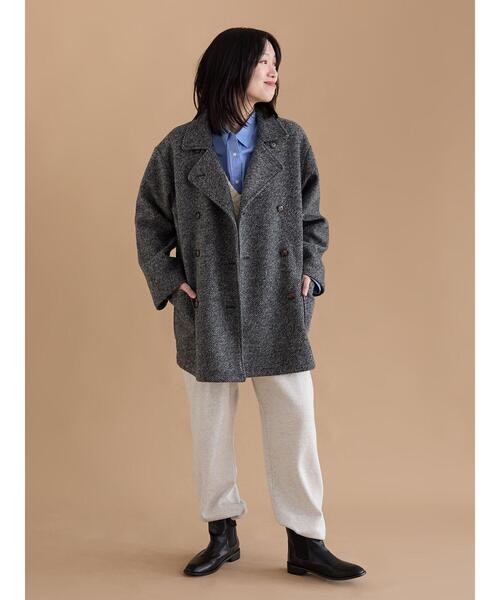 sm2rhythm（サマンサモスモスリズム）の「ダブルミドルコート（その他アウター・レディース・グレー/キャメル・F）」の10枚目の写真