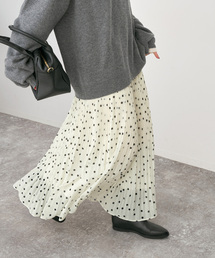 Spick & Span | 《一部店舗+WEB限定》ドットプリーツイージースカート(スカート)