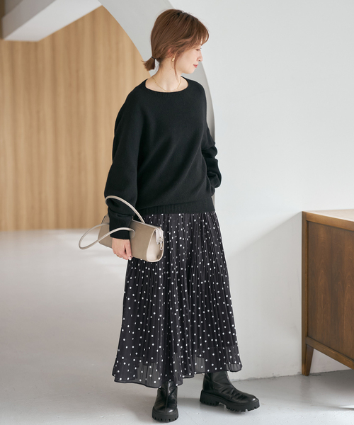 Spick & Span（スピックアンドスパン）の「《一部店舗+WEB限定》ドットプリーツイージースカート（スカート・レディース・その他2/マルチ・36/38）」の4枚目の写真