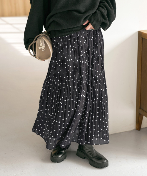 Spick & Span（スピックアンドスパン）の「《一部店舗+WEB限定》ドットプリーツイージースカート（スカート・レディース・その他2/マルチ・36/38）」の9枚目の写真
