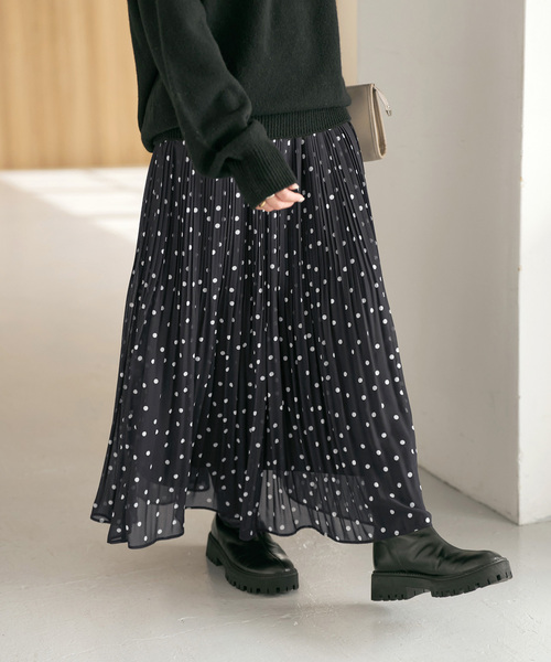 Spick & Span（スピックアンドスパン）の「《一部店舗+WEB限定》ドットプリーツイージースカート（スカート・レディース・その他2/マルチ・36/38）」の10枚目の写真