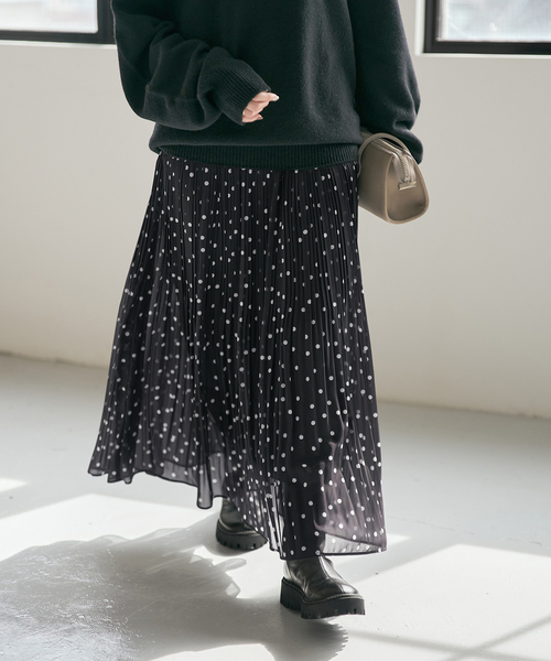 Spick & Span（スピックアンドスパン）の「《一部店舗+WEB限定》ドットプリーツイージースカート（スカート・レディース・その他2/マルチ・36/38）」の13枚目の写真