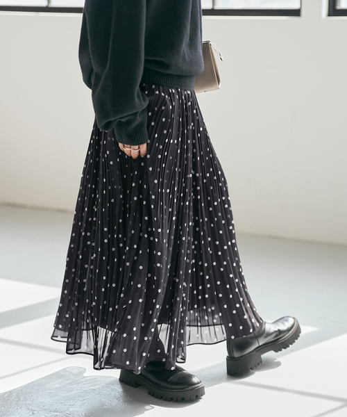 Spick & Span（スピックアンドスパン）の「《一部店舗+WEB限定》ドットプリーツイージースカート（スカート・レディース・その他2/マルチ・36/38）」の14枚目の写真