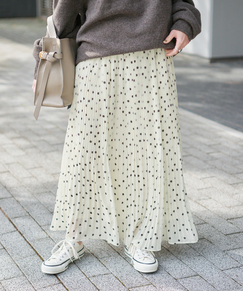 Spick & Span(スピックアンドスパン)の「《一部店舗+WEB限定》ドットプリーツイージースカート(スカート・レディース・その他2/マルチ・36/38)」の21枚目の写真