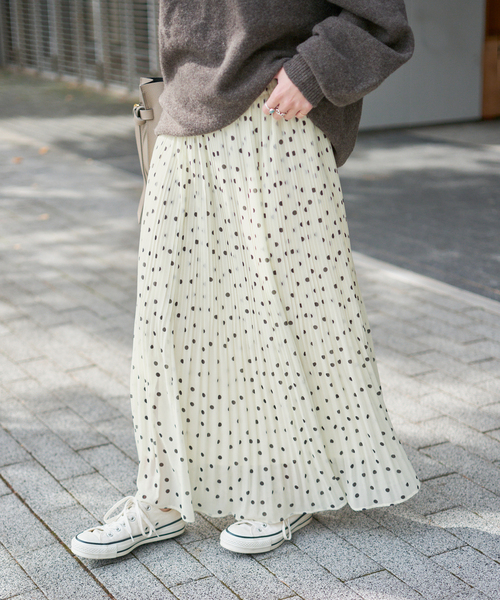 Spick & Span(スピックアンドスパン)の「《一部店舗+WEB限定》ドットプリーツイージースカート(スカート・レディース・その他2/マルチ・36/38)」の19枚目の写真
