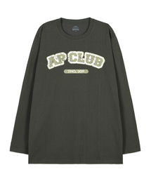 エイピークラブ オーバーサイズ ロングスリーブTシャツ_カーキ