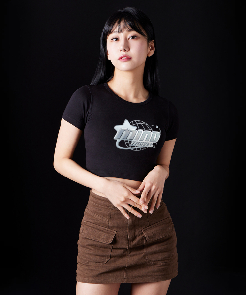 ASTRAL PROJECTION(アストラルプロジェクション)の「マインドトラベル スーピマ スパン クロップTシャツ_ブラック(Tシャツ/カットソー・レディース・その他・LARGE/MEDIUM/SMALL)」の1枚目の写真
