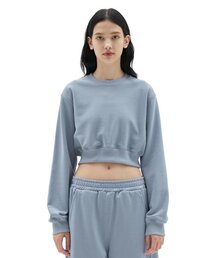 BROWNYARD（ブラウンヤード）の「W クロップスウェットシャツ, ブルーグレー（スウェット）」