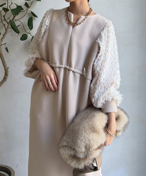 セール】【WEB限定】ダンボールレース切替ワンピース（ワンピース