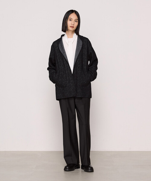 COMME CA（コムサ）の「〔 TALLサイズ 〕リバーシブル ウールリバーツイード調 リバー羽織り（その他アウター・レディース・トップグレー・15号）」の5枚目の写真