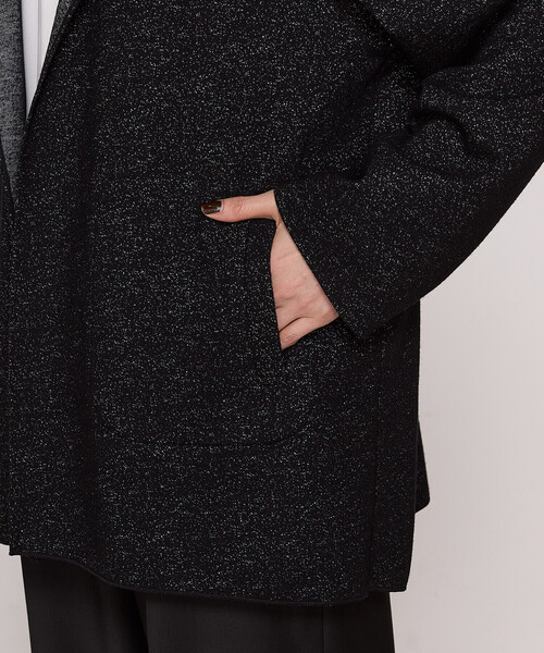 COMME CA（コムサ）の「〔 TALLサイズ 〕リバーシブル ウールリバーツイード調 リバー羽織り（その他アウター・レディース・トップグレー・15号）」の18枚目の写真