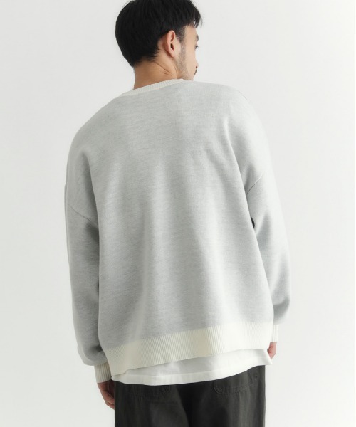 BACK NUMBER(バックナンバー)の「BACK NUMBER(バックナンバー)【メンズ】バルキーニットアニマル柄クルーネックセーター(ニット/セーター・メンズ・キナリ/オリーブ/ブラック・M/L/XL)」の6枚目の写真