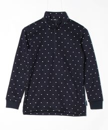 ティゴラ TIGORA +5℃アイヒートハーフジップシャツ柄NV