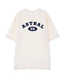 [オーバーサイズ]アストラル 58 13番手 綿 ラウンドネック 半袖Tシャツ_アイボリー