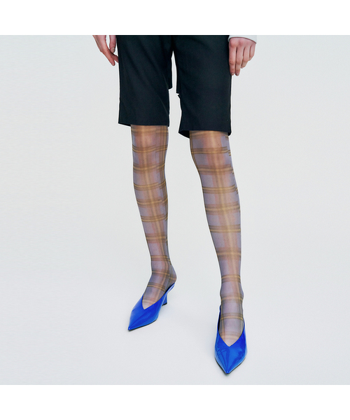 Plaid Check Stocking _ BLUE（タイツ/ストッキング）｜KIMZISU
